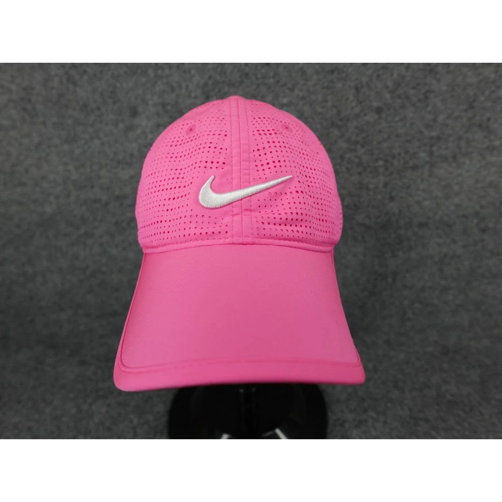 Nike Golf Aerobill Hat Womens OS Pink Excellent Perforated Adjustable 639635-668